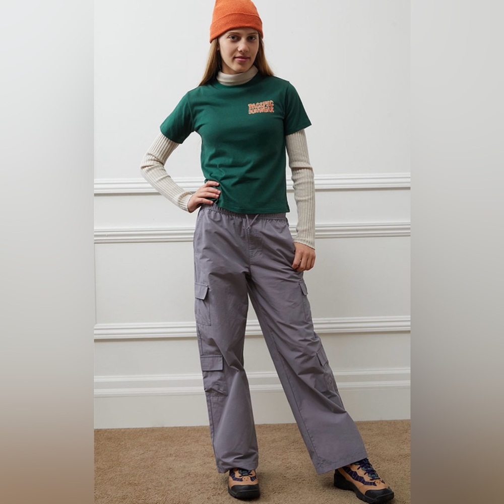 PacSun Kids Size 12 Gray Baggy Cargo Pants NWOT